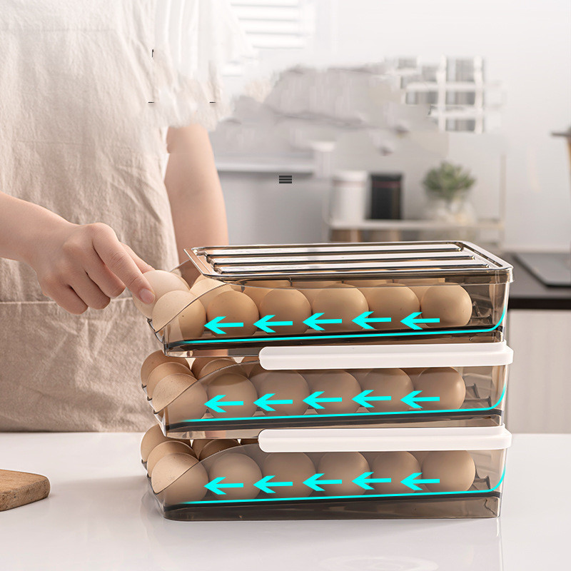 Title 2, Refrigerator Rolling Egg Carton With Lid Rollin...