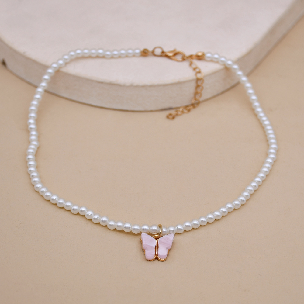 Elegant European & American Opal Bow Knot Pearl Necklace for Women - Picture 7 of 8