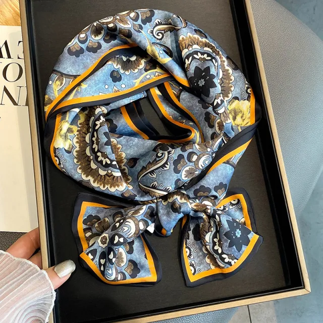 Warm Small Silk Scarf Thin Narrow Ribbon Pj237 - Shop at LoveMi