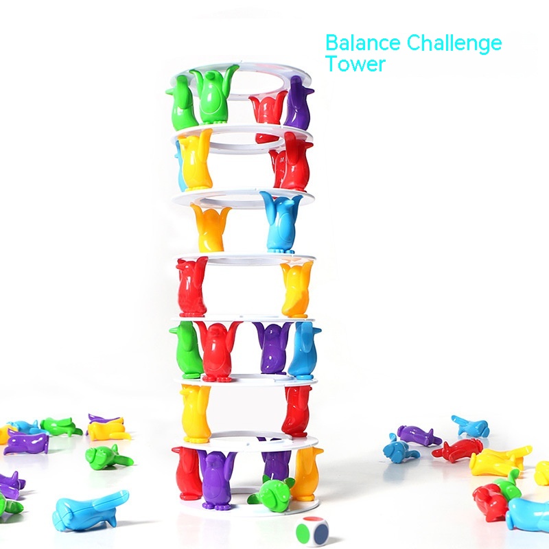 Title 3, Balance Penguin Challenge Tower Building Blocks...