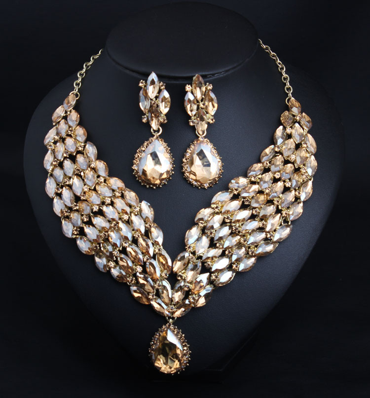 Crystal African Necklace Earring Set — foto 3