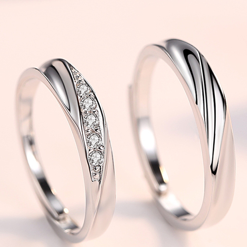 Title 1, Bague de couple en argent sterling pour femmes