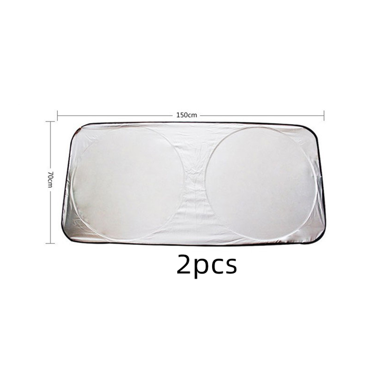 Sun block coated silver cloth material double circle - Image 6