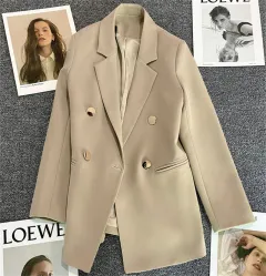 Women's All Match Casual Straight Suit Jacket - Rhizoma Curcumae Longae - View 1
