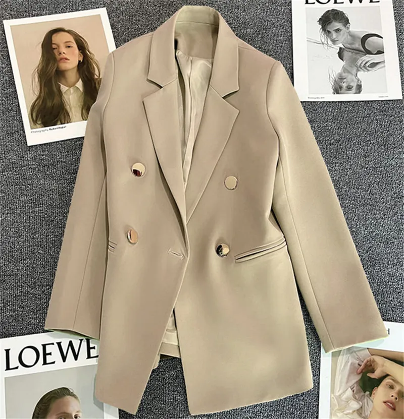 Women's All Match Casual Straight Suit Jacket - Rhizoma Curcumae Longae