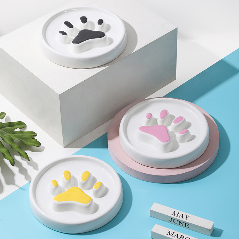 Slow Food Bowl Ceramic Dog Cat Meal