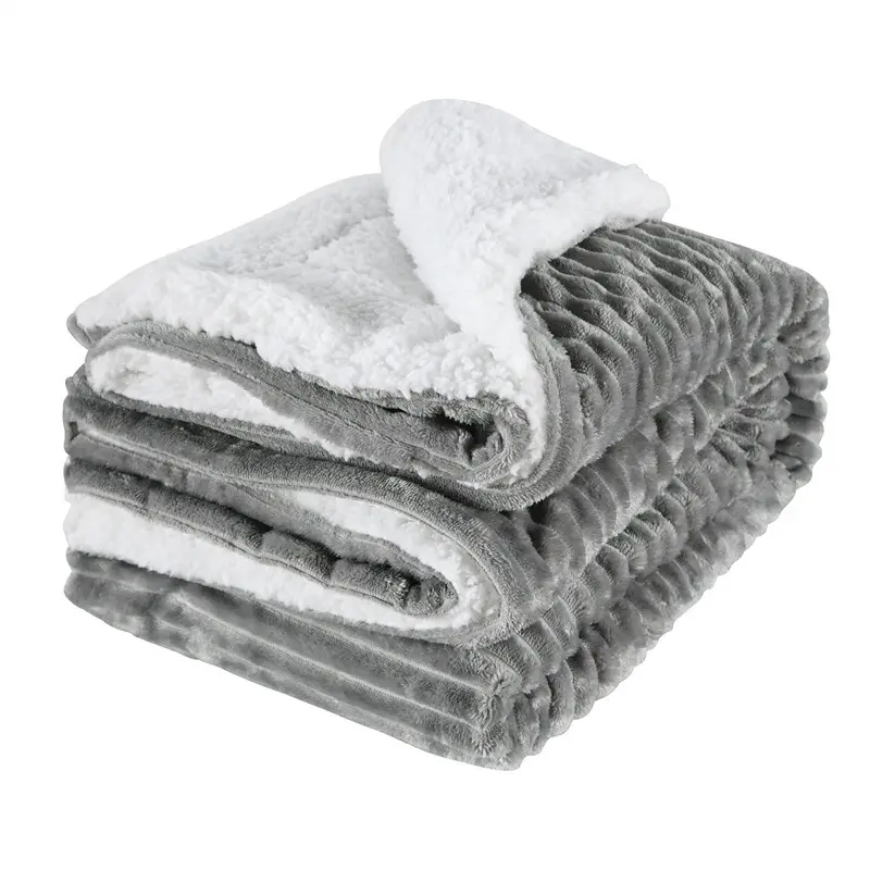 Thickened Flannel Lamb Wool Composite Double Blanket