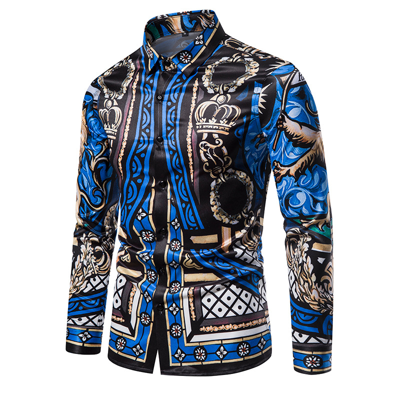 قميص جديد لخريف بتصميم أوروبي وأمريكي بشخصية رجالية