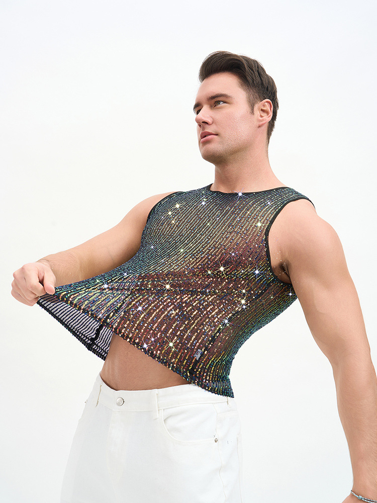 Chaleco sin Mangas para Fiesta con Strass y Lentejuelas - imagen 1