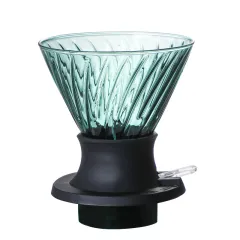 Glass Coffee Pot Infuser Hand Flushing Appliance Filter Cup - Lake Green Large Twill - View 1