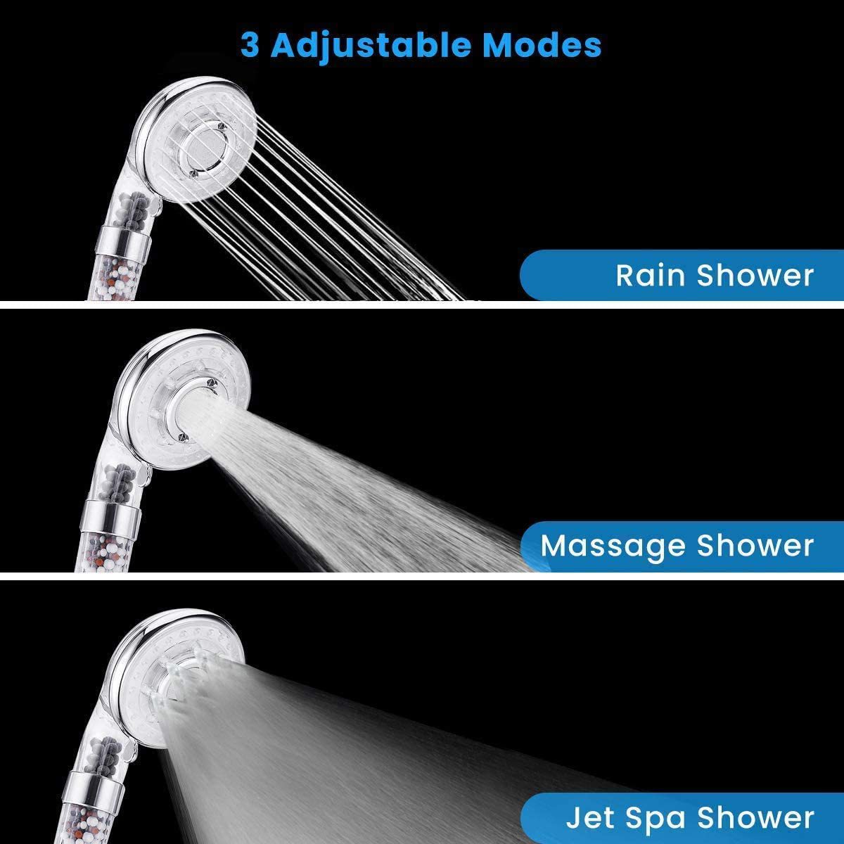 Turbocharged Negative Ion Filter Handheld Shower Set