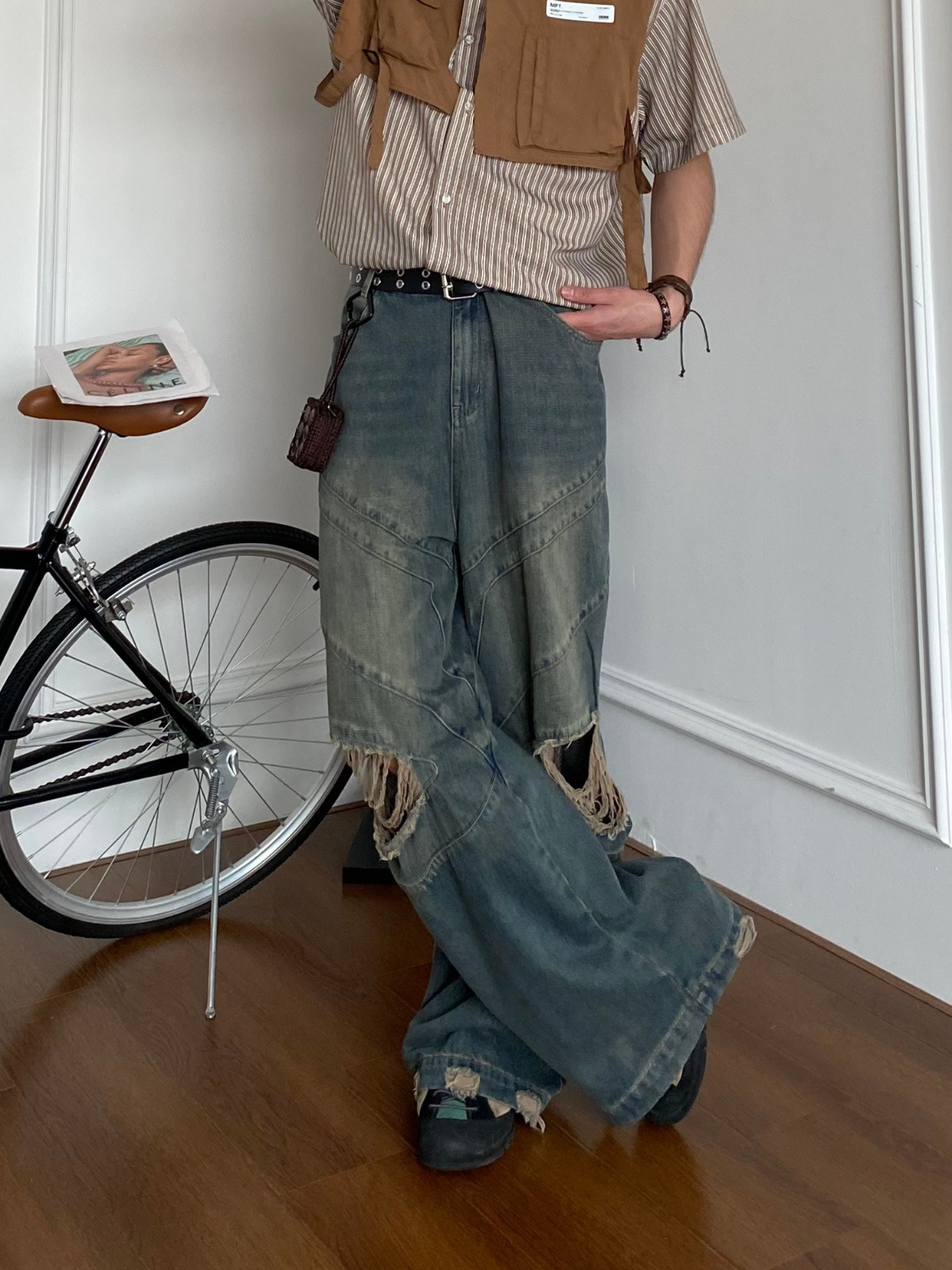 Loose Cool Wide Leg Leisure Straight-leg Trousers