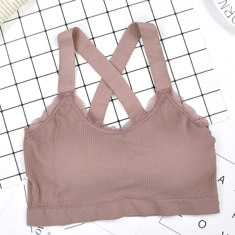 Title 2, Seamless Cross Sling Anti-Glare Tube Top with C...