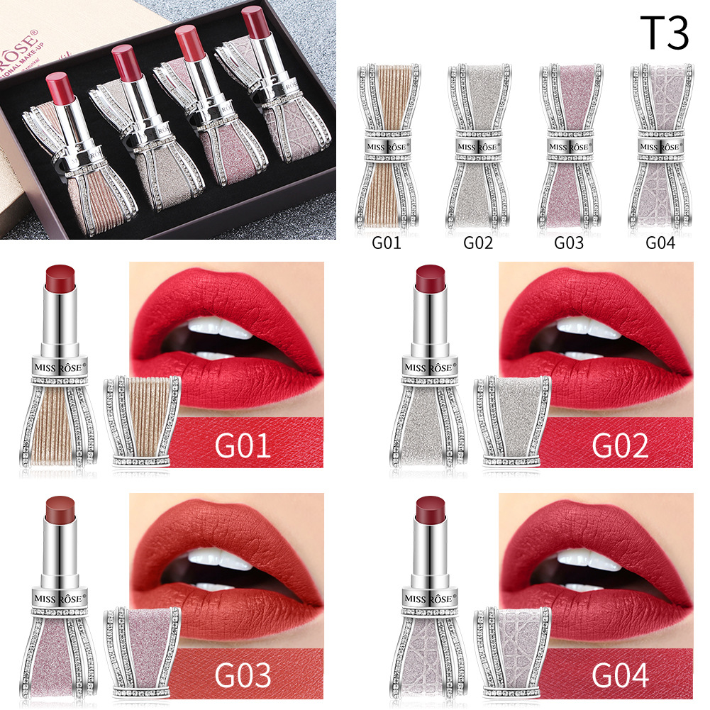 Bowknot Lipstick Sweet and Colorful Star Four-Pack Lipstick Set (3)