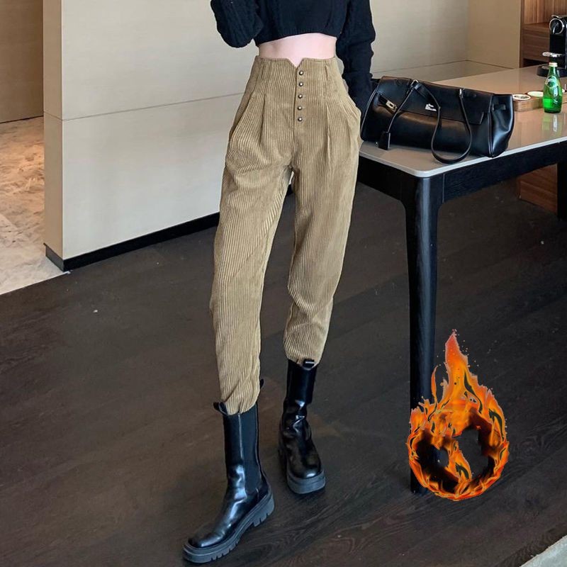 Spring Small Foot Nine Points High Waist Hundred With Thin Radish Pants