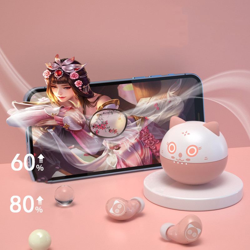 Bluetooth Headset Wireless Rechargeable Mini Cute - Image 4