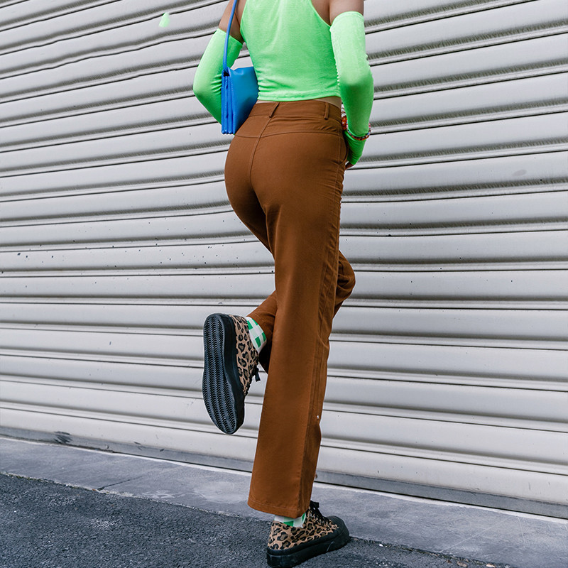 Slim Straight High Waist Slim Trousers Casual Pants