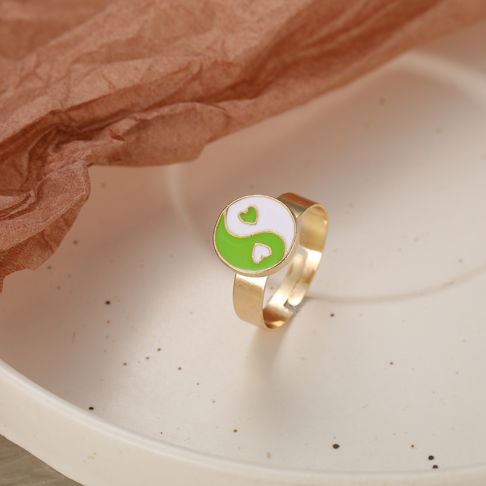 Alloy Drop Oil Adjustable Small Daisy Tulip Ring