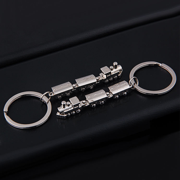 Title 2, Personalized Metal Movable Joint Train Keychain