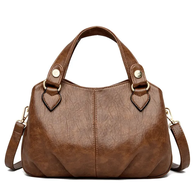 Multifunctional Handbag Sheepskin Stitching One shoulder Messenger Bag Yellow - Shop at LoveMi