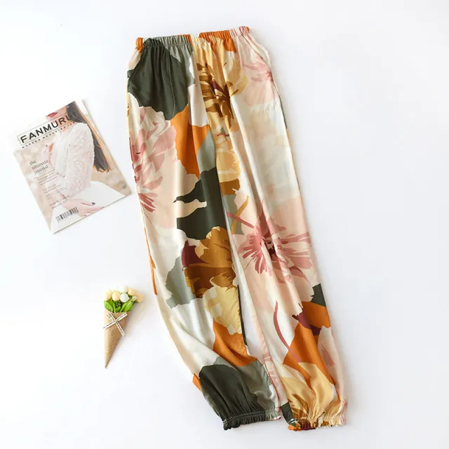 New Women's Loose Home Pajama Pants Wide Leg Pants 4.Style M - Shop at LoveMi