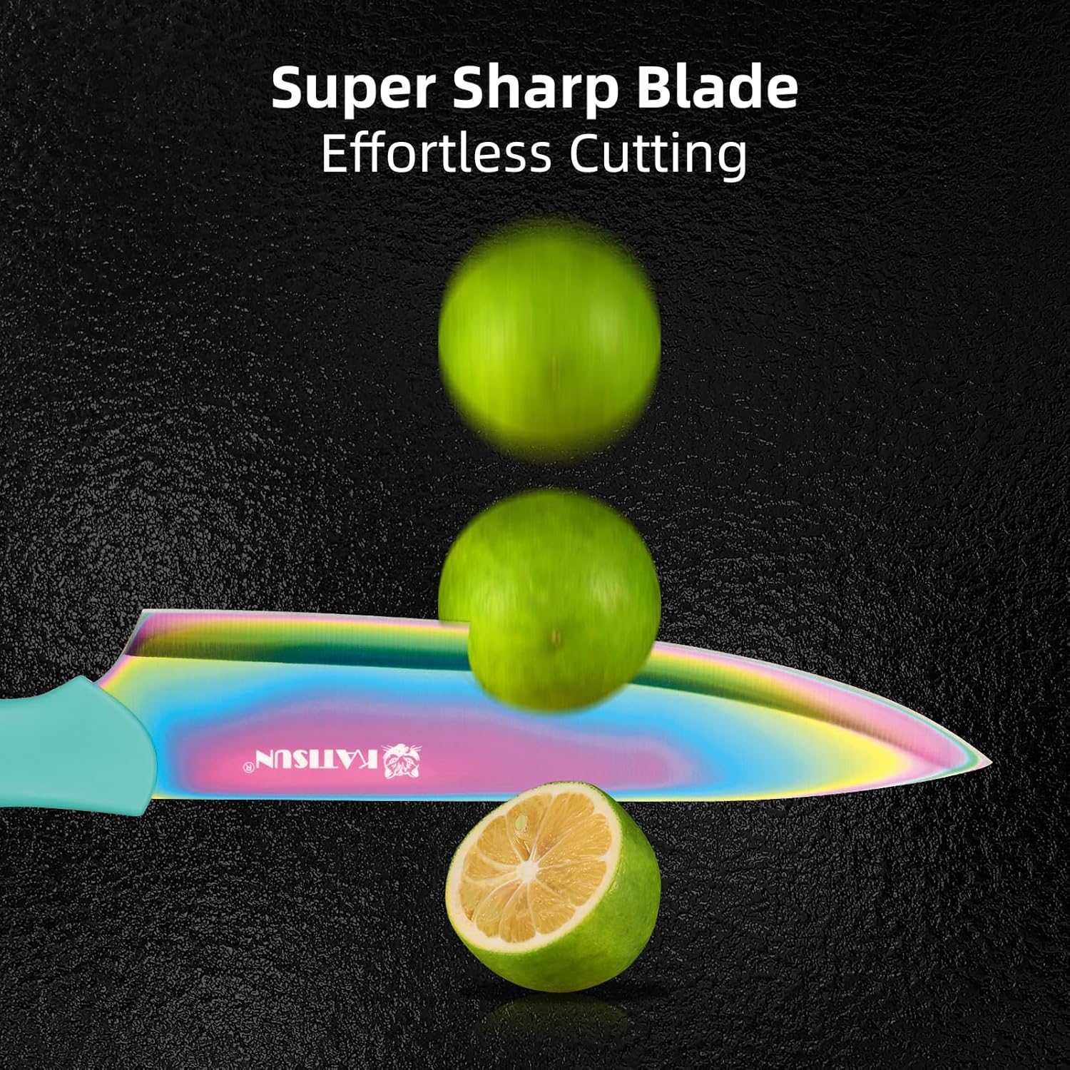 13 Piece Blue Non-Stick Stainless Steel Boxed Knives Set 3