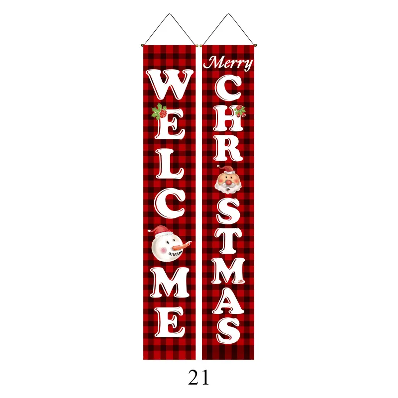 Christmas Couplet Curtain Hanging Cloth Lattice Decoration Hanging Flag - Sdjxk21
