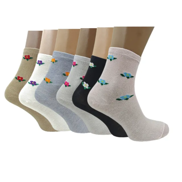 Women's Floral Cotton Socks 6 12 24 Pairs 6Pairs - Shop at LoveMi