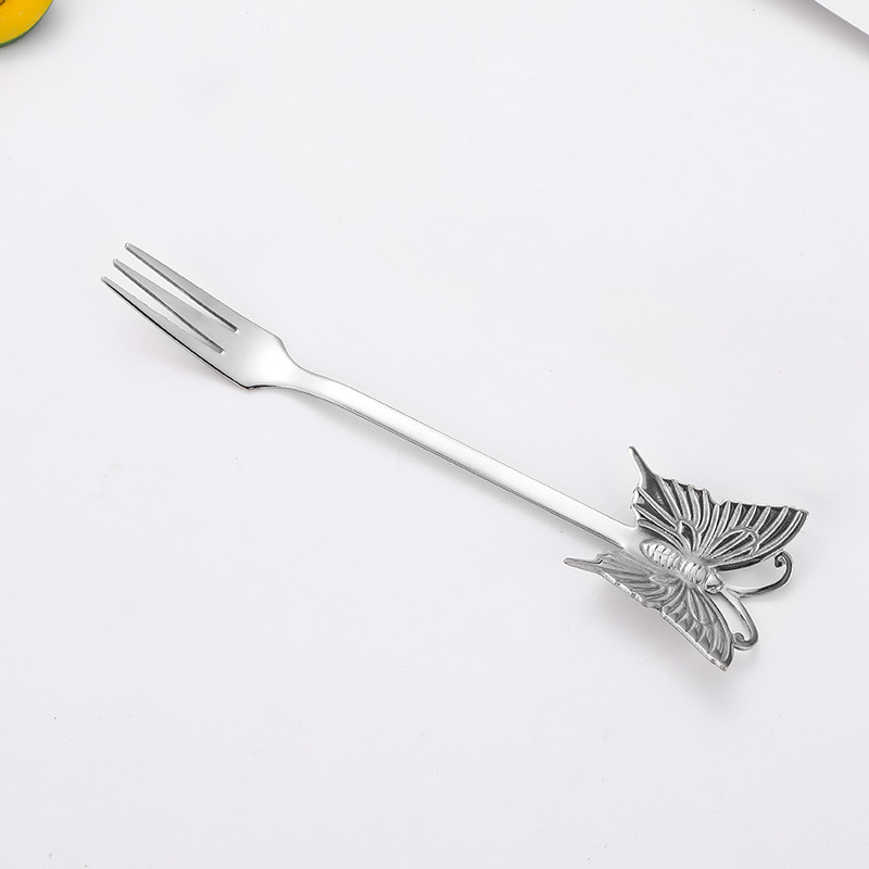 Title 3, Stainless Steel Spoon Fork Gift Cute Cartoon Bu...