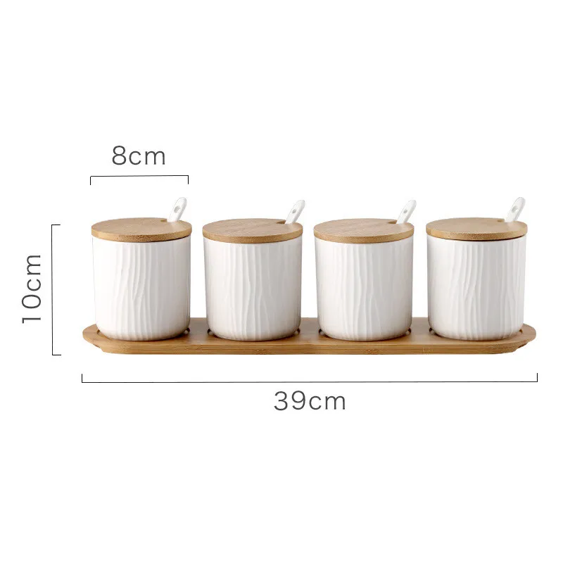 Ceramic seasoning jar - White