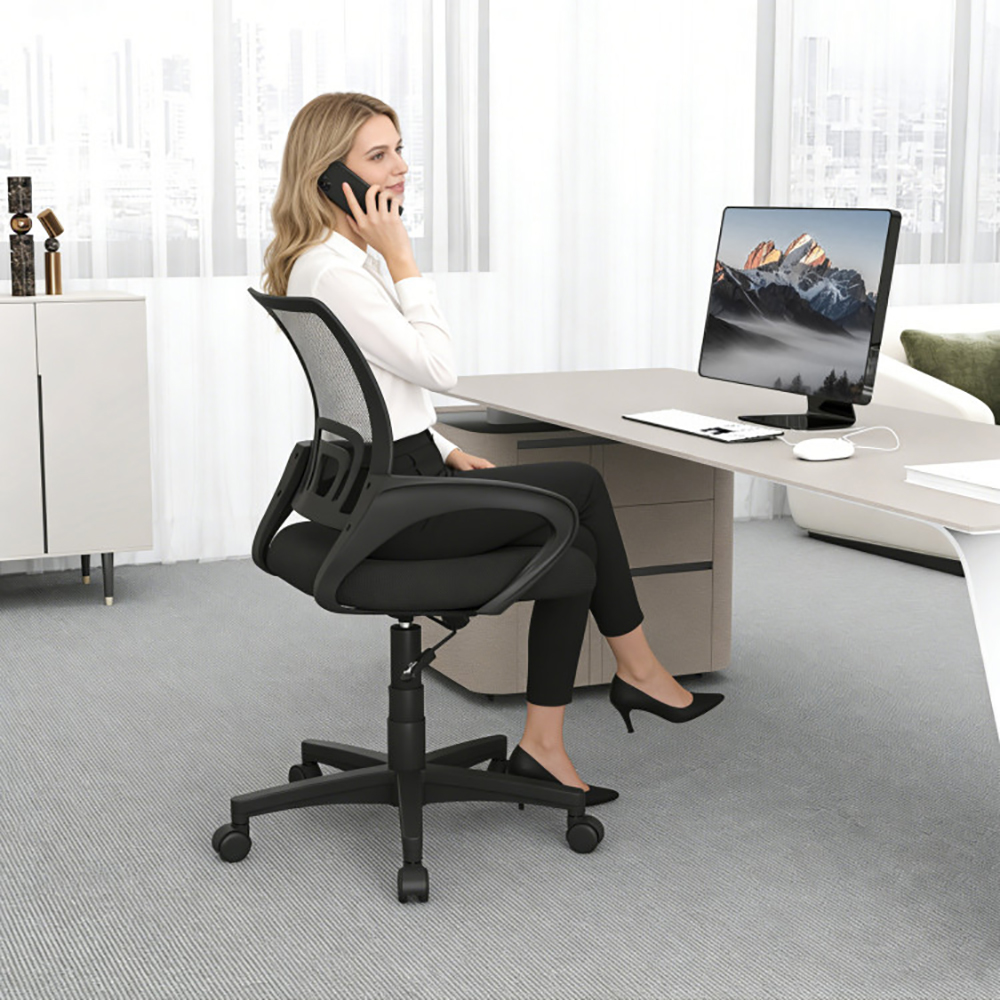 Mid-Back Mesh Office Chair Ergonomic Computer Chair With Lumbar Support With Adjustable,for Office, Home, Gaming And Study