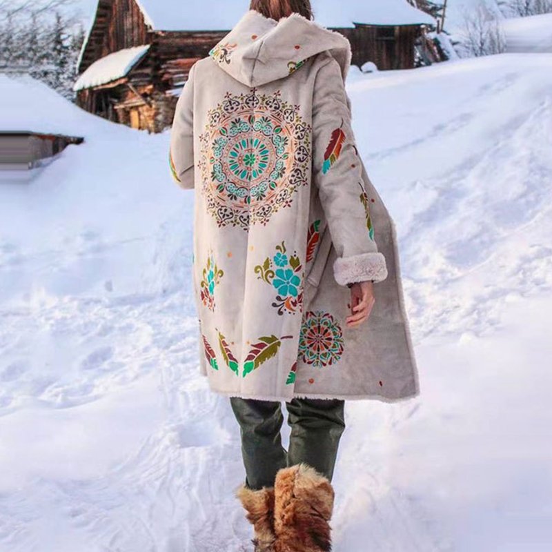 Women's Mid-length Autumn Temperament Elegant Hooded Coat