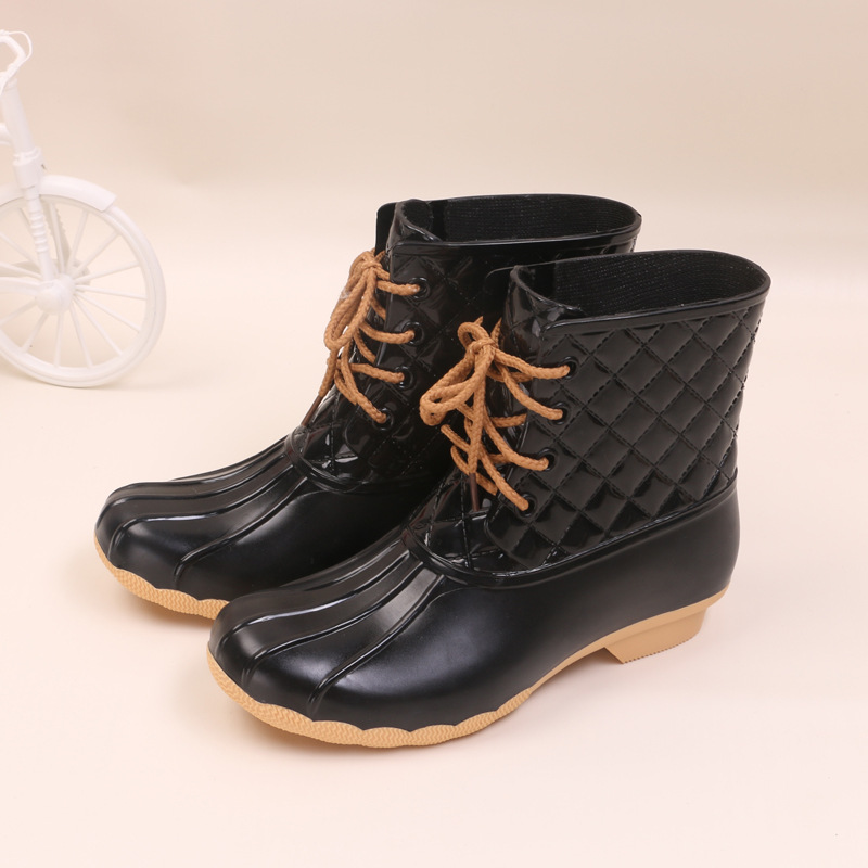 Title 2, Jelly Non-slip Fashion Lace-up Rain Boots