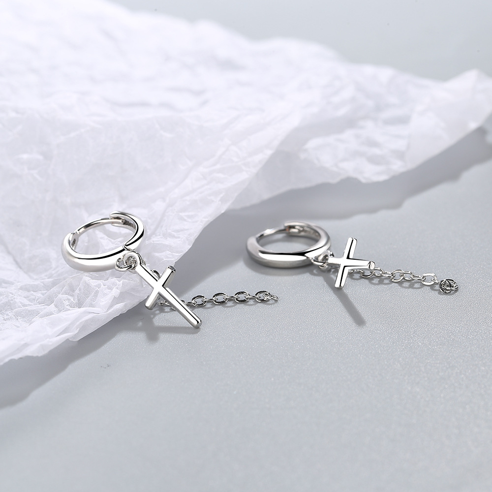 Crucifix Chain Ear Clasp For Women