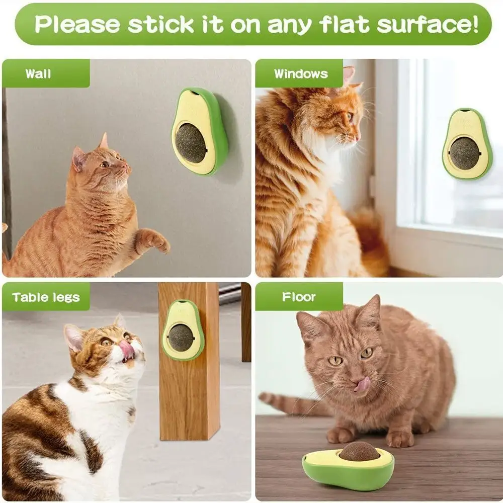 Cute Avocado Catnip Toys Cat Teeth Cleaning