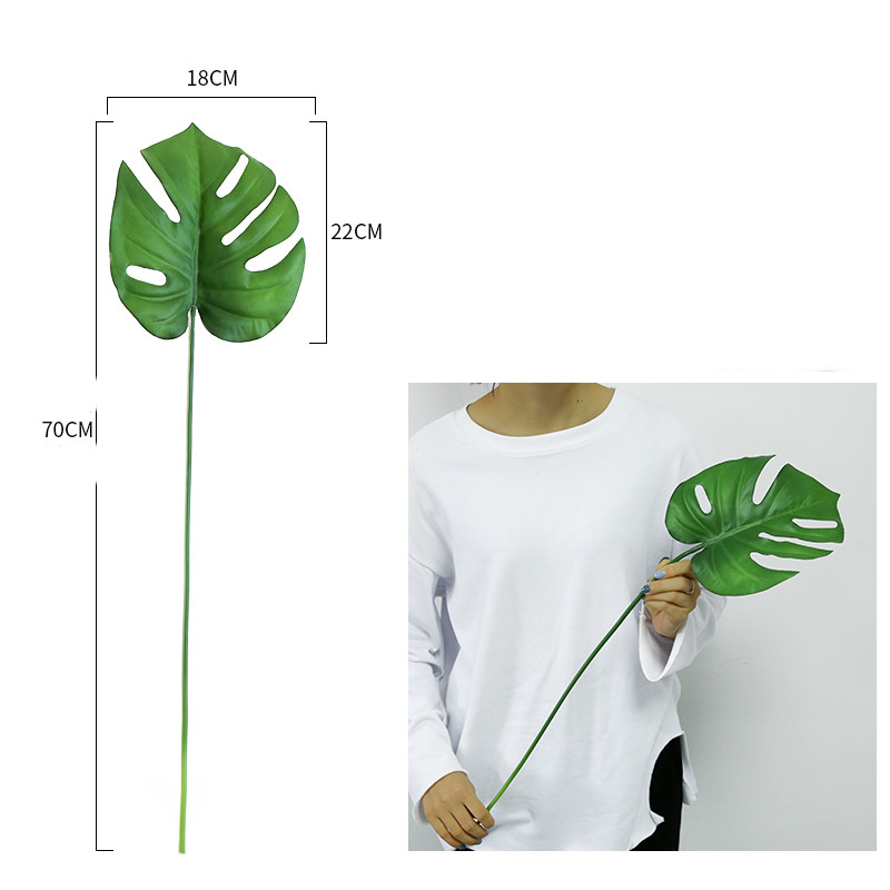 Home soft decoration simulation plant monstera leaf