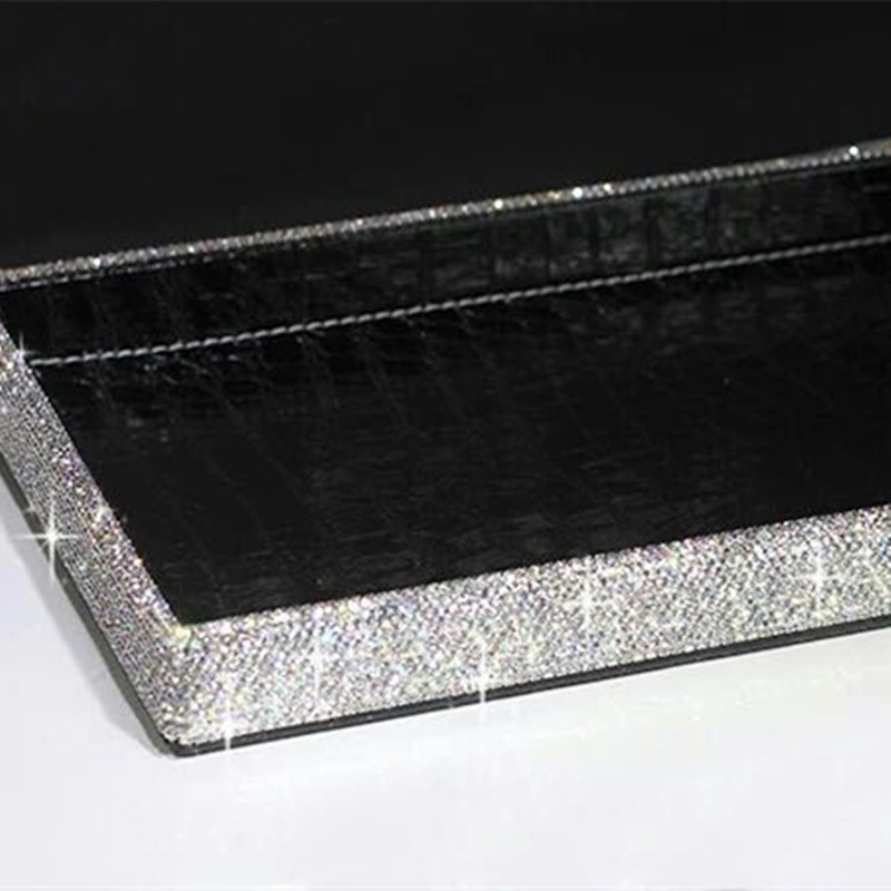 Diamond Encrusted Rhinestone Desktop Storage Tray - 4