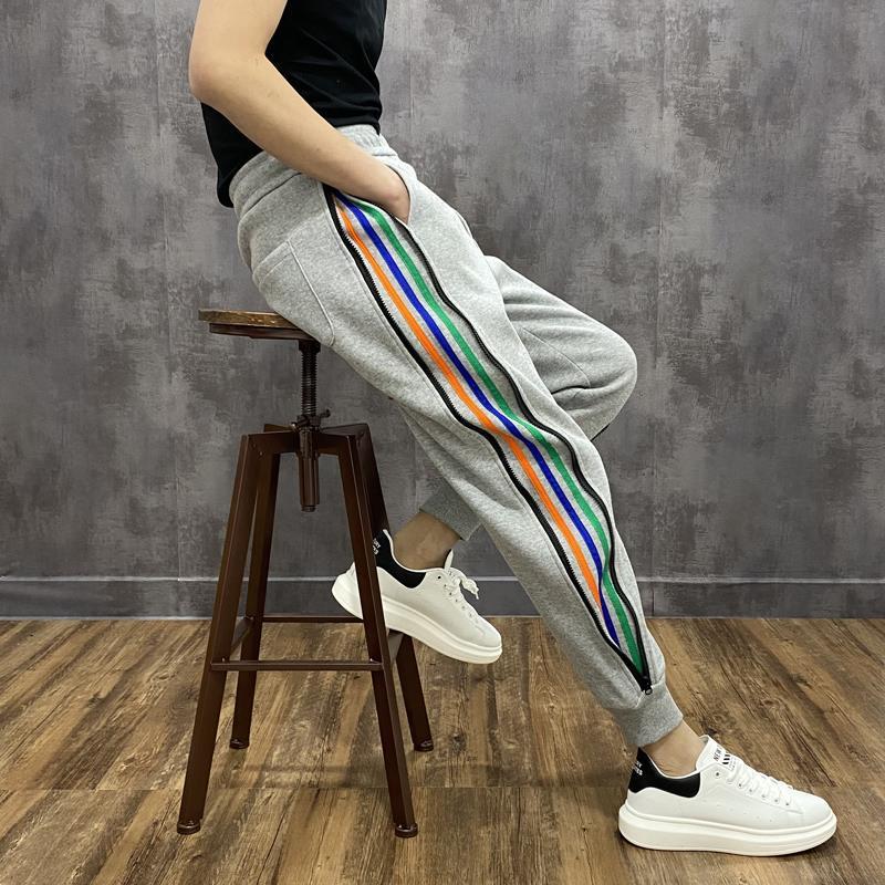 Title 6, Zipper Rainbow Strip Loose Bunched Leg Pants fo...