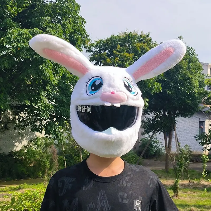 Decorative Rabbit Head Hat Protective Cover Warm