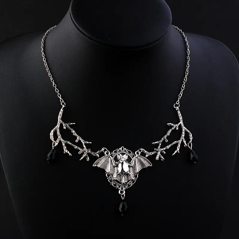 European And American Gothic Mysterious Energy Wizard Bat Necklace