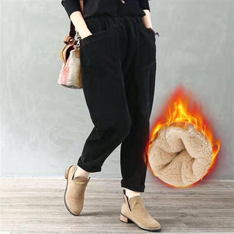 Title 2, Womens Corduroy Casual High-waist Loose Robe P...