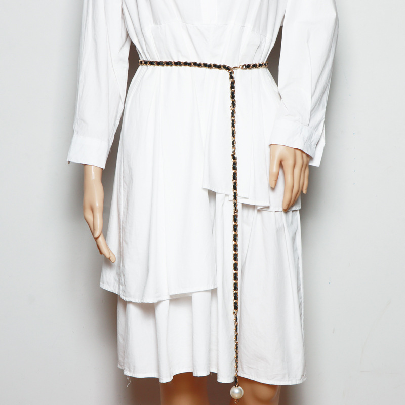 Thin Belt Fashion Chain Braided Waist