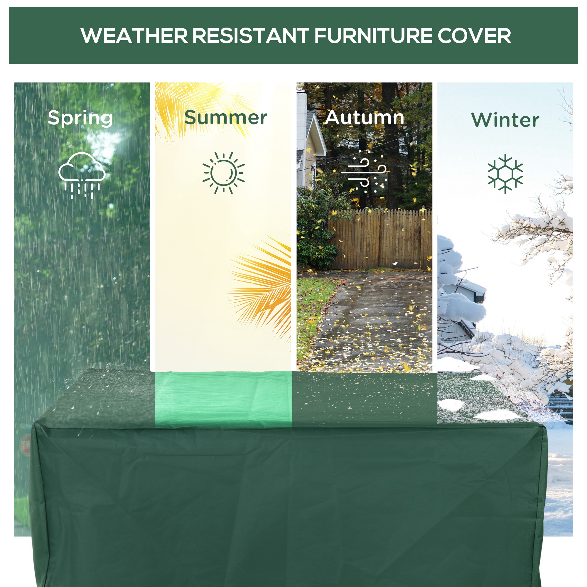 Outdoor Garden Furniture Cover, Waterproof And UV Resistant, 600D High-strength