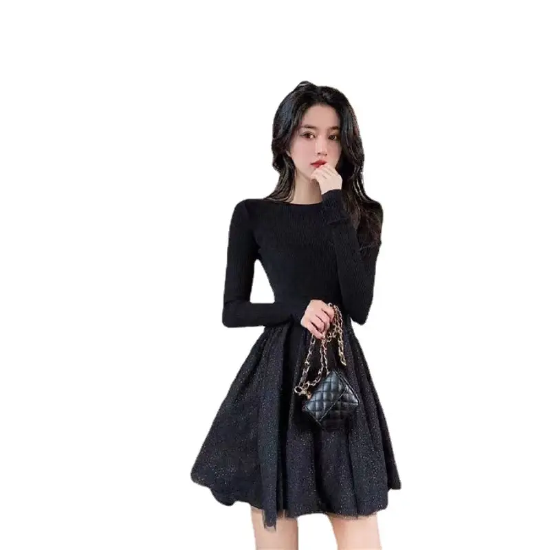 Women's Long-sleeved Dress Autumn New Western Style Gentle