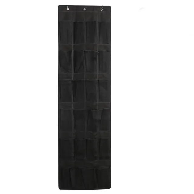 Shoe Storage Hanging Bag Behind Non woven Door Black - Shop at LoveMi