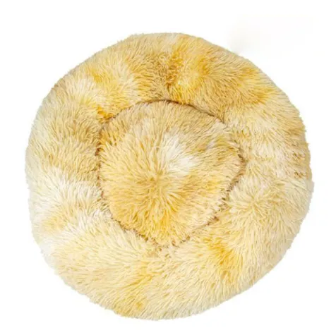 Simple Plush Winter Warm Pet Nest Tiedye Yellow - Shop at LoveMi