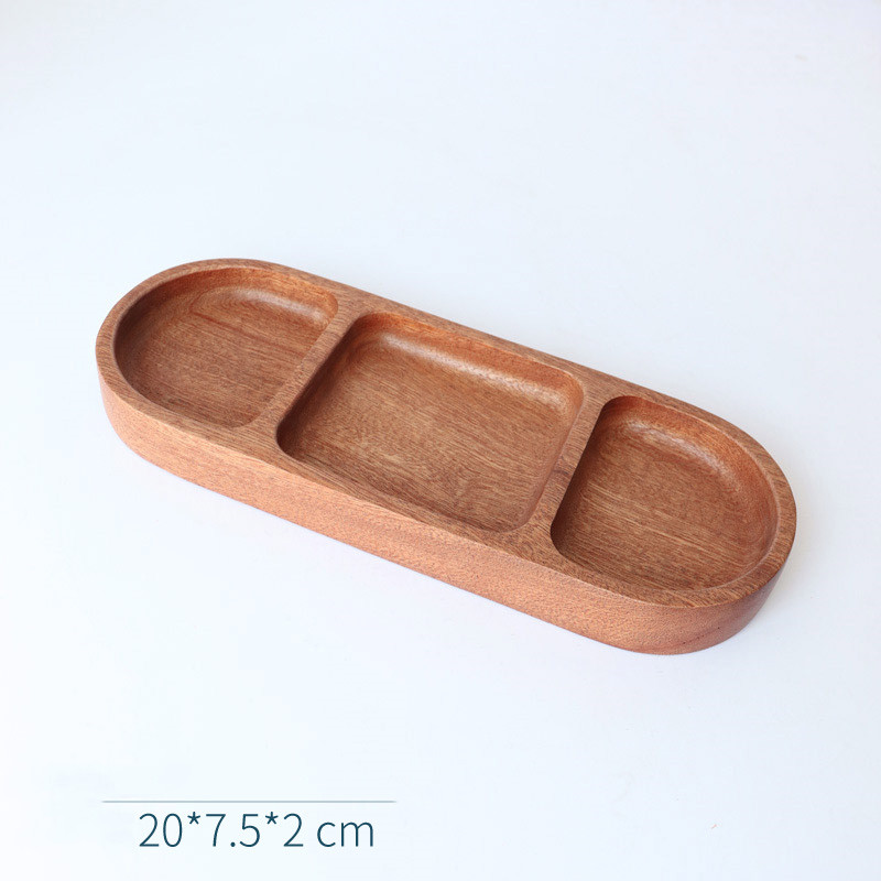 Title 7, Solid Wood Three Grid Dipping Sauce Japanese Ho...