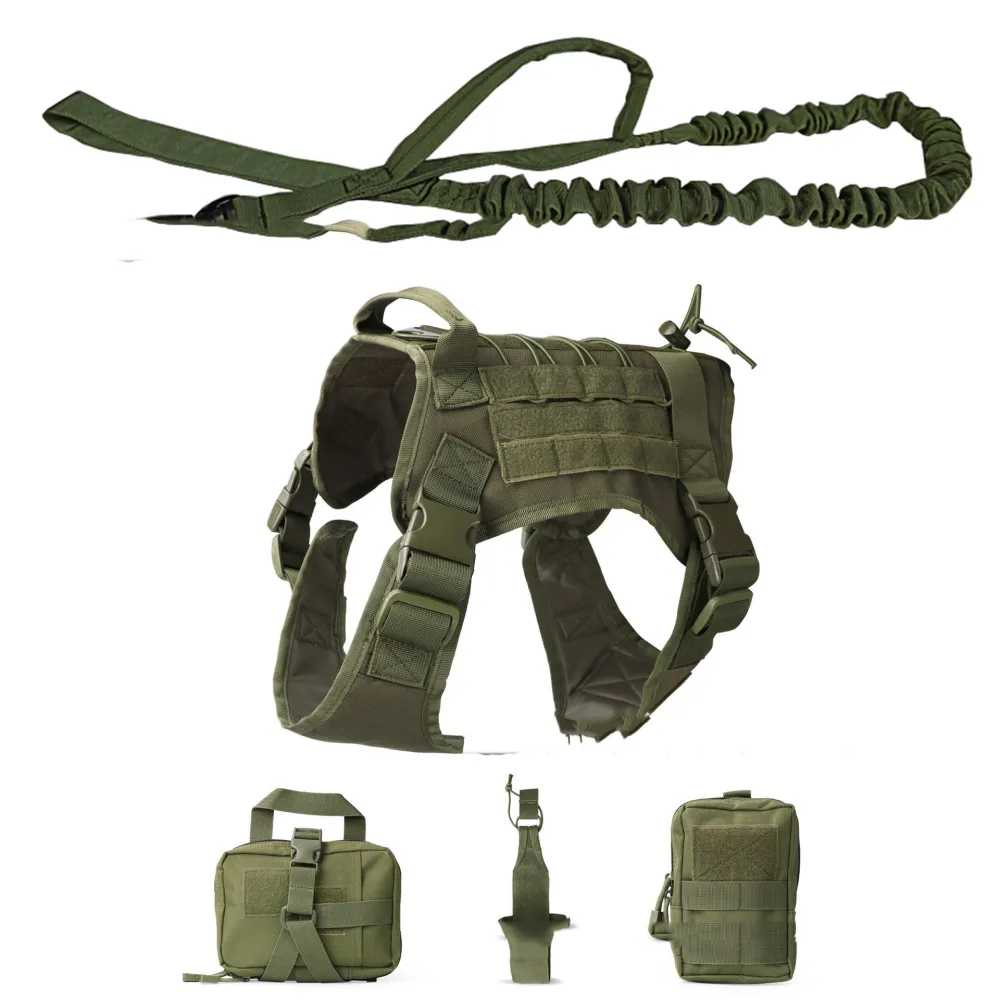 Outdoor Dog Vest Five Piece Suit Tactical Dog Clothing