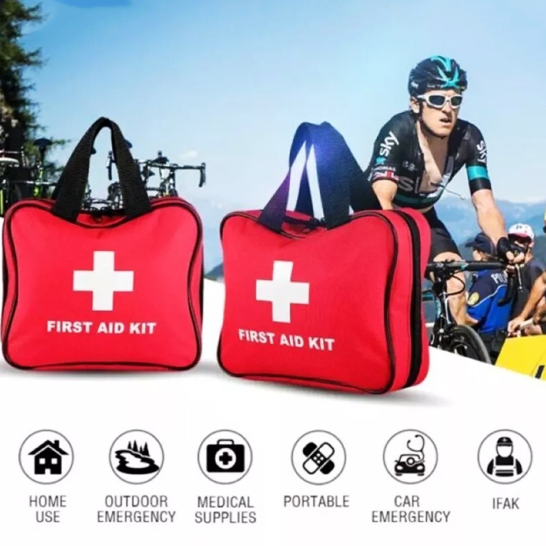 391 PIECE FIRST AID KIT BAG MEDICAL EMERGENCY TRAVEL HOME CAR WORKPLACE UK — image 9