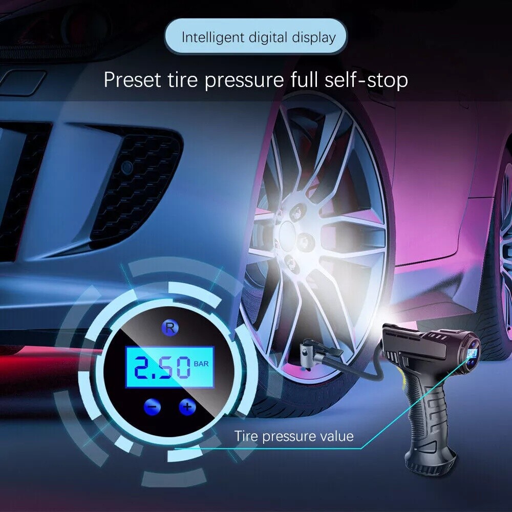Car Tyre Inflator  Cordless  12V Electric Car Tire Air Compressor